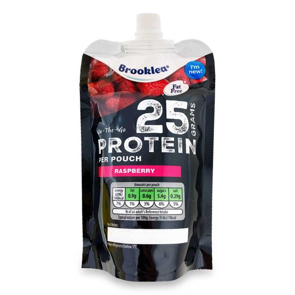 Protein Raspberry Yogurt Pouch 200g Brooklea